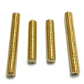 Brass full thread Stud Bolt with nuts and Flat washers metric size M3-M30 DIN975 DIN976  M6*100mm